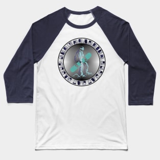 Snowboarder Silhouette Baseball T-Shirt